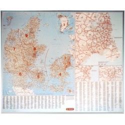 Postleitzahlenkarte Dänemark 1:500.000