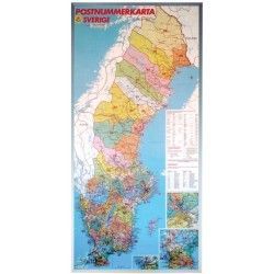 Postleitzahlenkarte Schweden 1:1.200.000
