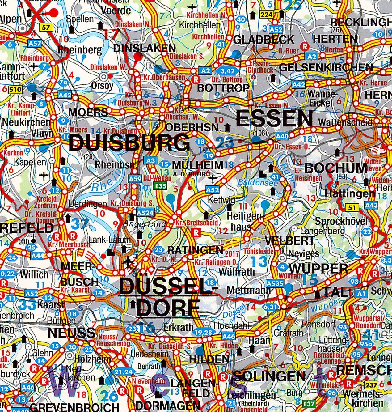 Landkaart Duitsland