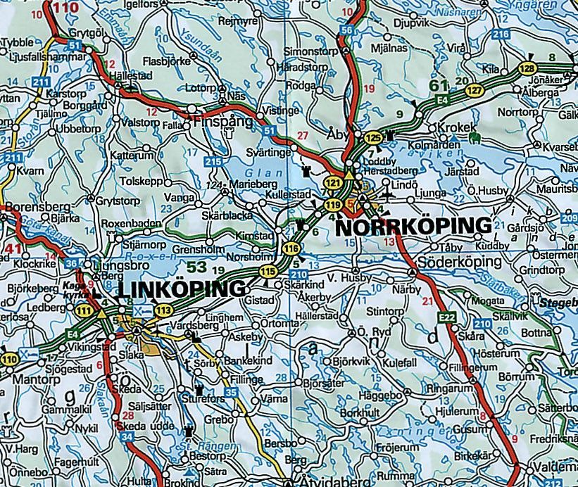 Landkaart Zweden
