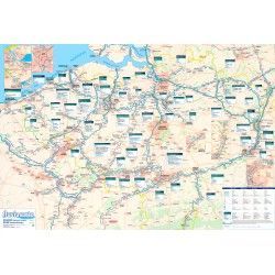 Wasserstrassenkarte Belgien 1:250.000