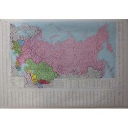 Landkarte GUS-Staaten 1:8.000.000 mit platz namen index