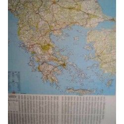 Landkarte Griechenland mit platz namen index