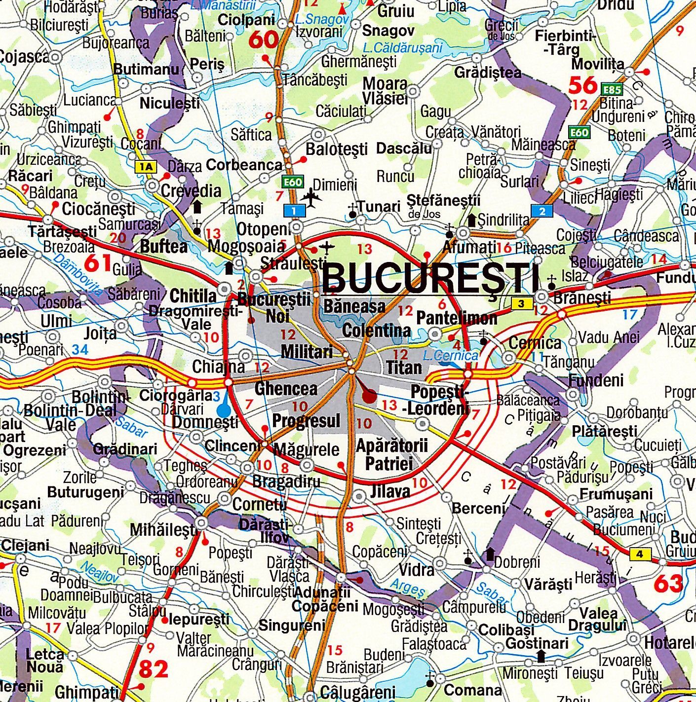 Landkaart Roemenie