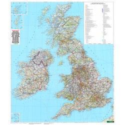 Landkarte  Grossbritannien 1:900.000 mit platz namen index