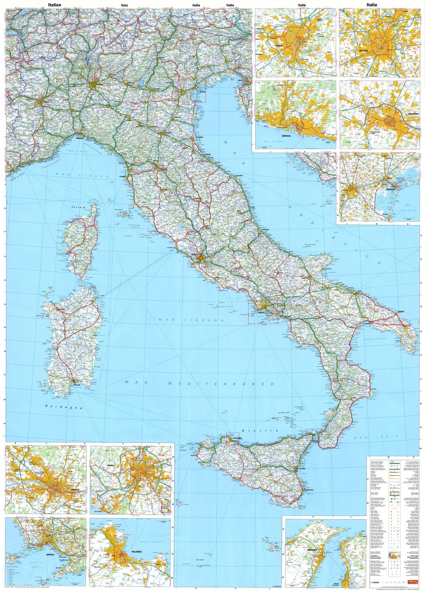 Landkaart Italie
