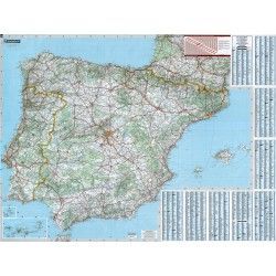 Landkarte  Spanien 1:1.000.000 mit platz namen index