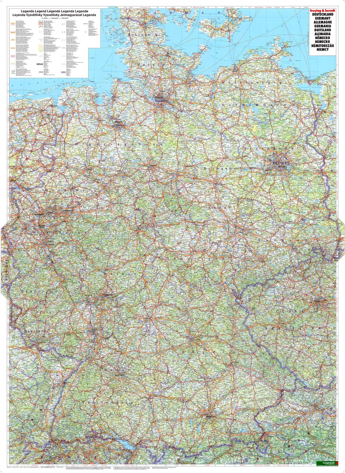 Landkaart Duitsland Groot