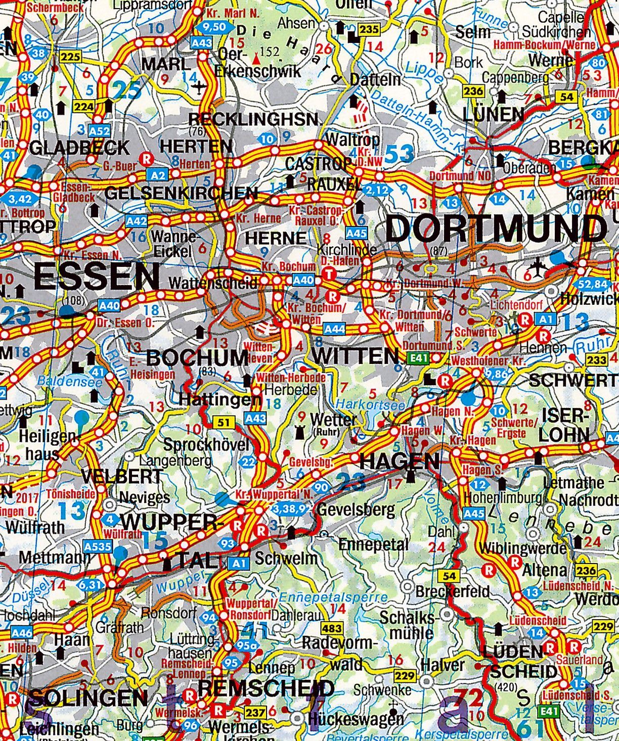 Landkaart Duitsland Groot