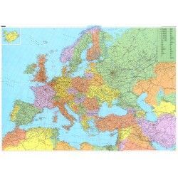 Europakaart met lucht en zeehavens