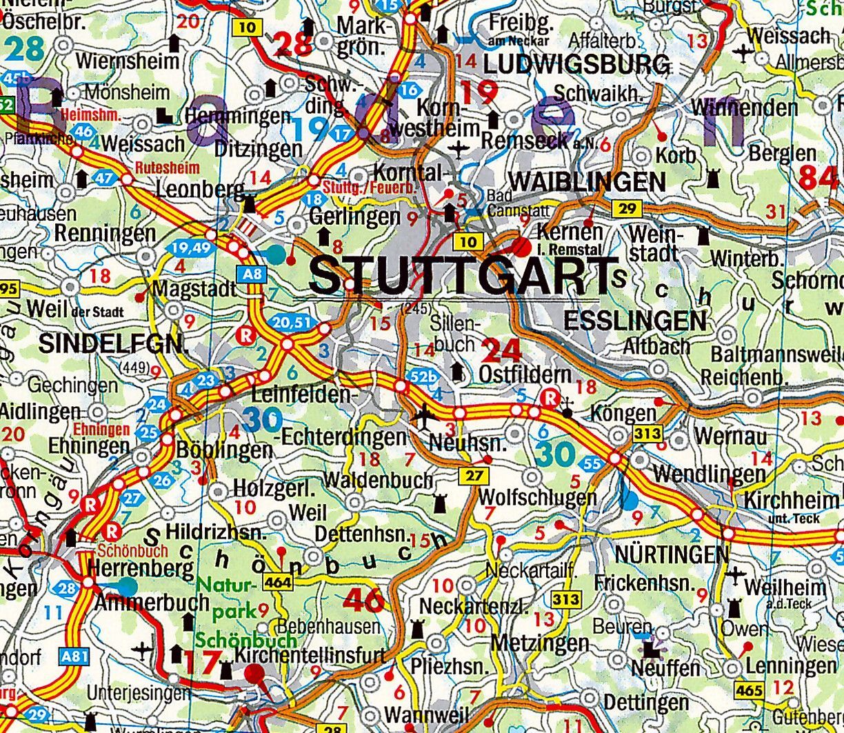 Regionkarte Baden-Wurttemberg