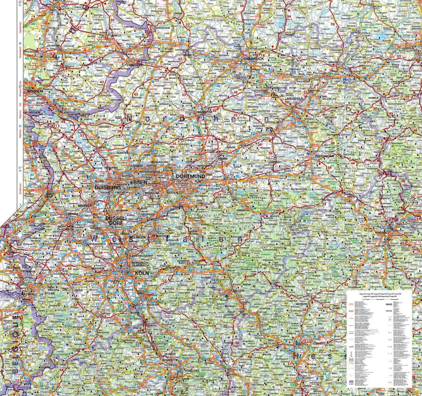 Regionkarte Nordrhein-Westfalen