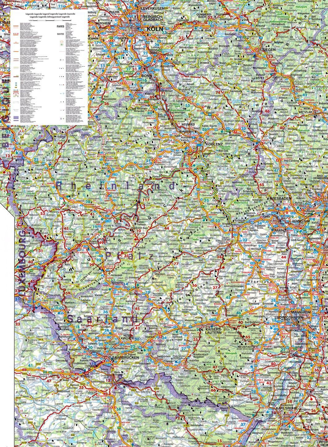 Regionkarte Rheinland-Pfalz-Saarland