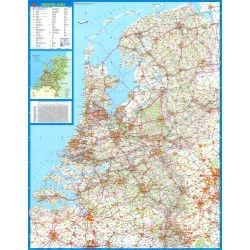 Landkarte  Niederlande 1:250.000 mit platz namen index